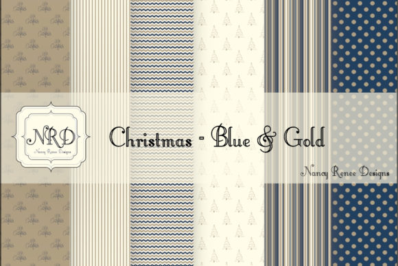 Christmas Blue Gold Digital Papers: A Versatile Resource for Holiday Creations