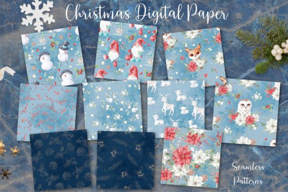 Christmas Watercolor Digital Paper: A Creative Resource for Festive Design