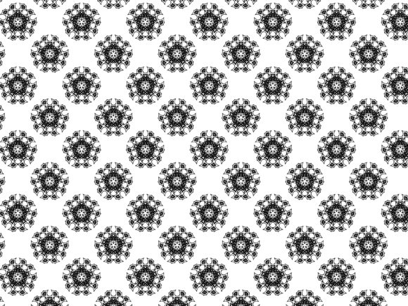 Discover the Beauty of Fractal Pattern Black White Abstract 6