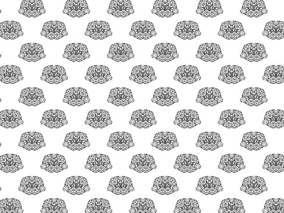 Fractal Pattern Black White Abstract 4