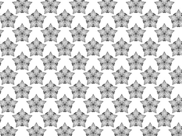 Fractal Pattern Pentagon Shuriken