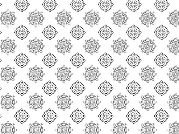 Fractal Pattern Square Flower