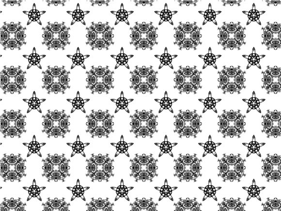 Fractal Pattern Star Tribal Outline