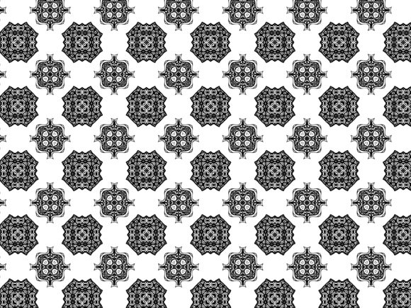 Fractal Pattern Tribal Thick Outline