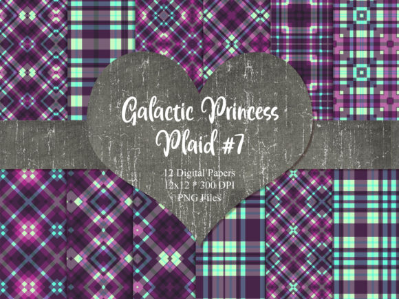 Galactic Princess Plaid 7: A Versatile Digital Paper for Creative Projects