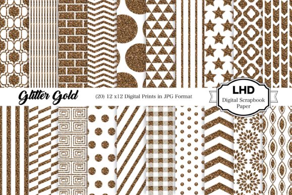 Glitter Gold Digital Paper Pack: A Creative Essential for Designers and Artists