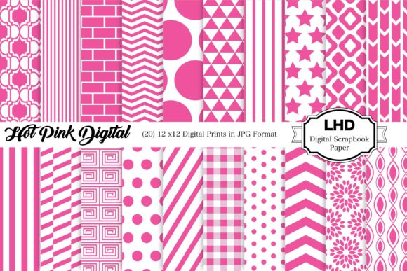 Hot Pink Digital Paper Pack: A Versatile Tool for Creative Projects