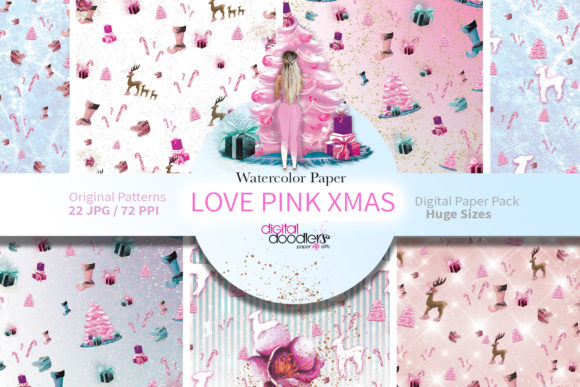 Love Pink Xmas Digital Paper: A Versatile Creative Tool