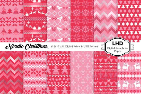 Nordic Christmas Digital Papers: A Festive Resource for Creators and Designers