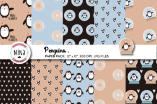 Penguins Digital Paper, Winter Papers: A Creative Essential for Modern Designers and Enthusiasts