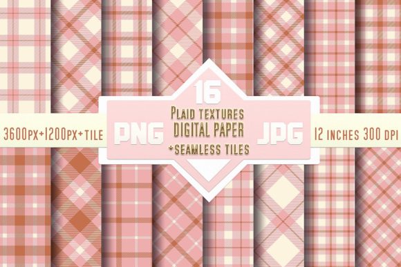 Pink Flannel Plaid Texture Digital Paper: A Versatile Design Asset for Creatives