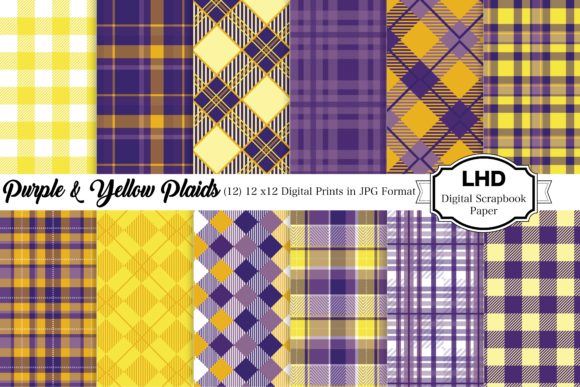 Purple and Yellow Plaids: A Versatile Design Element for Fall Creations