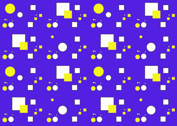 Seamless Pattern Circle Square Outline
