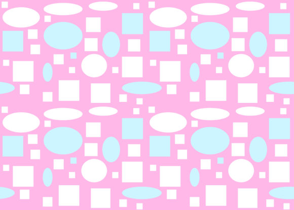 Seamless Pattern Circle Square Pink