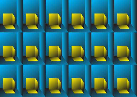 Seamless Pattern Geometric Blue Yellow