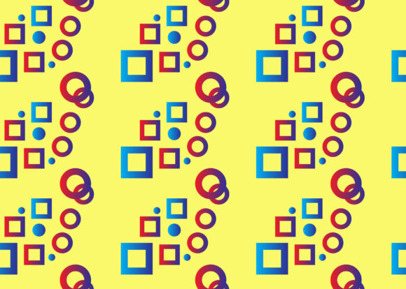 Seamless Pattern Gradient Square Circle