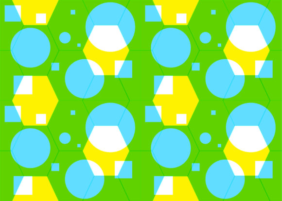 Seamless Pattern Hexagon Square Circle