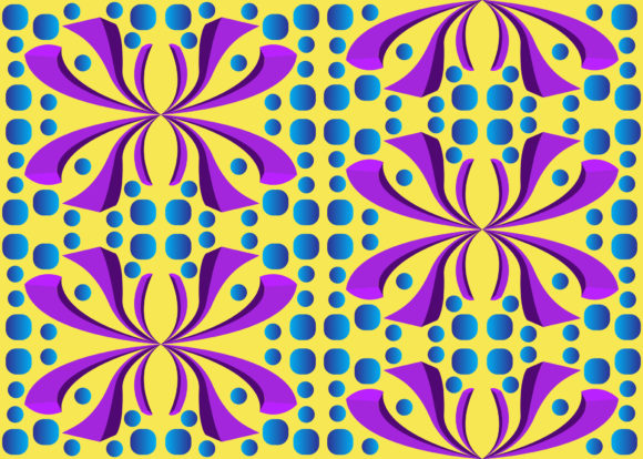 Seamless Pattern Purple Blue Yellow