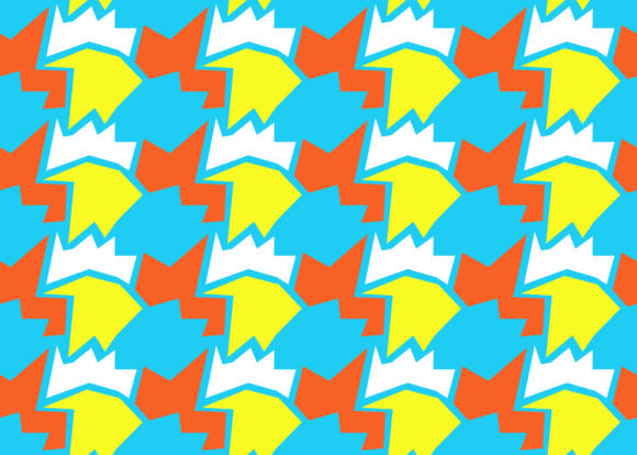 Seamless Pattern Sharp Orange