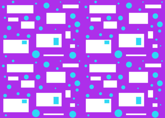 Seamless Pattern Square Circle BlueWhite