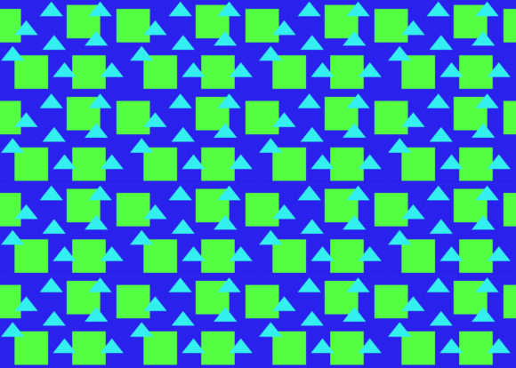 Seamless Pattern Square Triangle Green