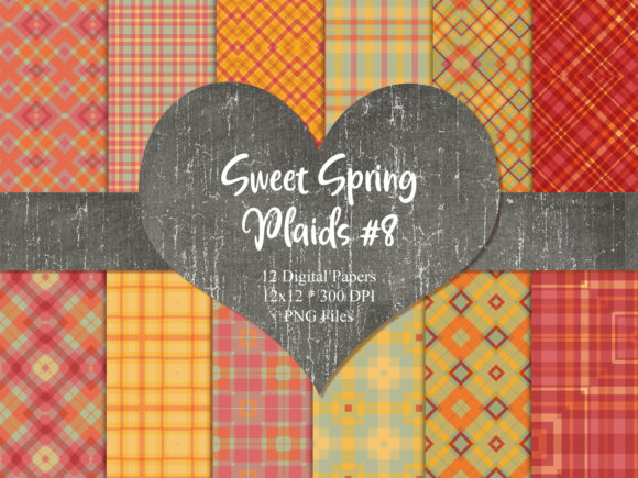 Sweet Spring Plaids 8: Elevating Your Crafting Projects with Vibrant Digital Papers